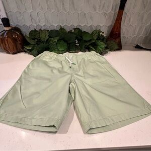 Cat & Jack Boys XL (14) Light Green Pull-On Shorts With Pockets 100% Cotton